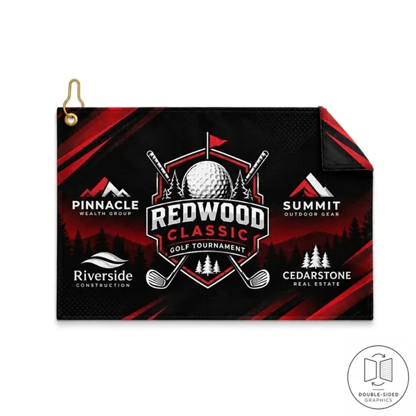 Sublimated Microfiber Terry Golf Towel 12x18