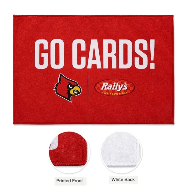 Full Bleed Sublimated Microfiber Rally Towel, 12x18
