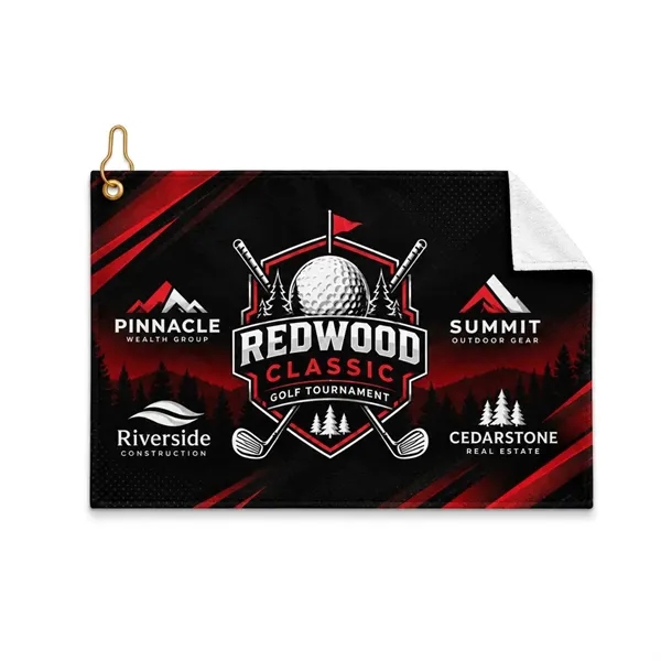 Sublimated Microfiber Terry Golf Towel 12x18