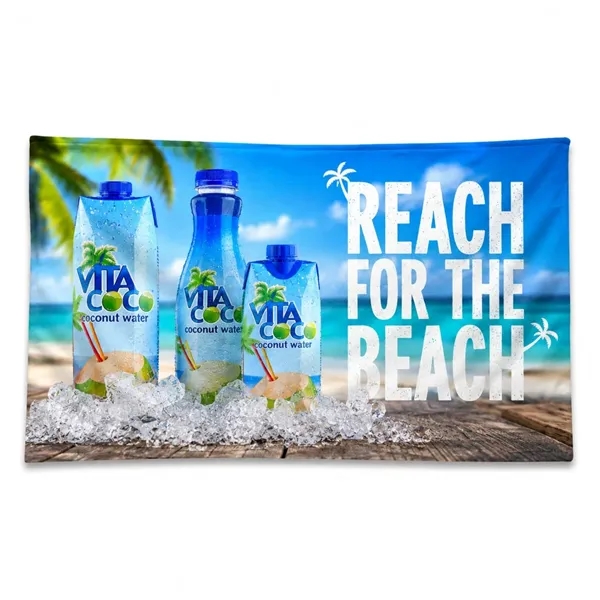 Microfiber Terry Pool Towel, 20x40, Sublimated