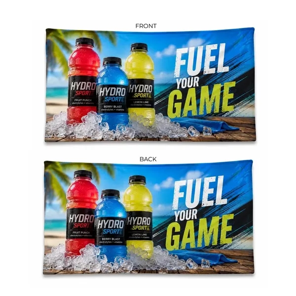 Microfiber Terry Pool Towel, 20x40, Sublimated