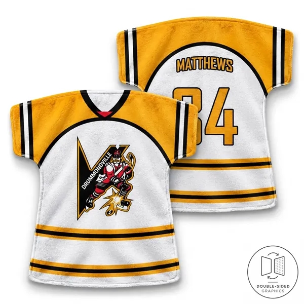 Hockey Jersey Shape Microfiber Dri-Lite Terry Keepsake Towel