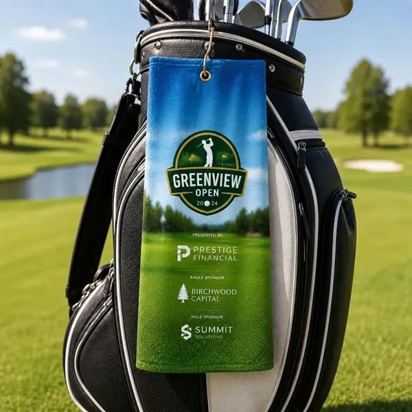 Colored Microfiber Dri-Lite Terry Golf Towel