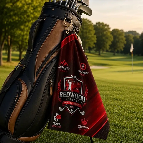 Colored Microfiber Dri-Lite Terry Golf Towel