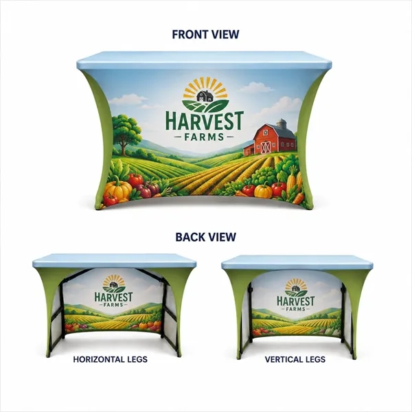 48 Hr Quick Ship - Sublimated Stretch Curved Fit Table Throw