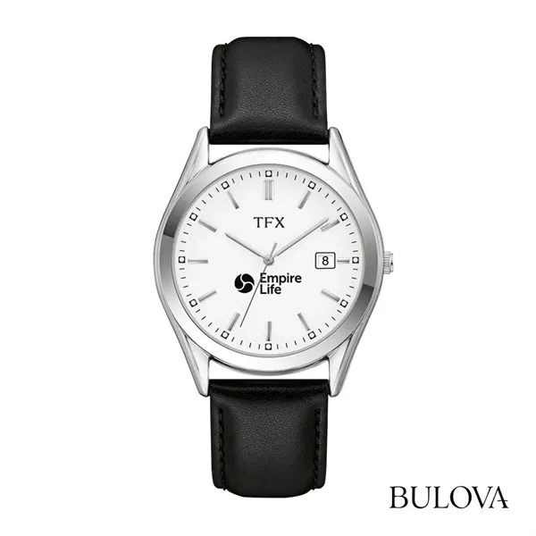 TFX by Bulova® Leather Strap Bracelet Watch w/Date Calendar