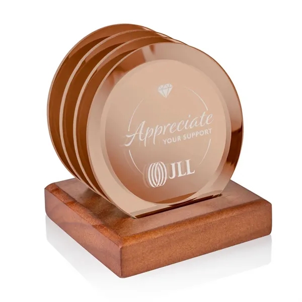 Aladdin Coasters - Set of 4 on Walnut