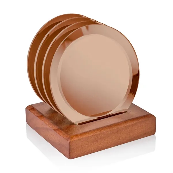 Aladdin Coasters - Set of 4 on Walnut