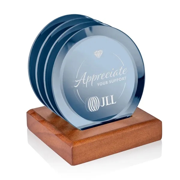 Aladdin Coasters - Set of 4 on Walnut