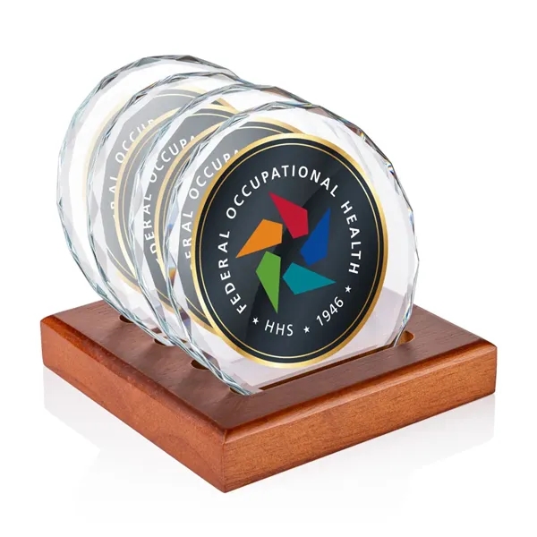 Porterfield VividPrint™ Coasters - Set of 4 on Walnut