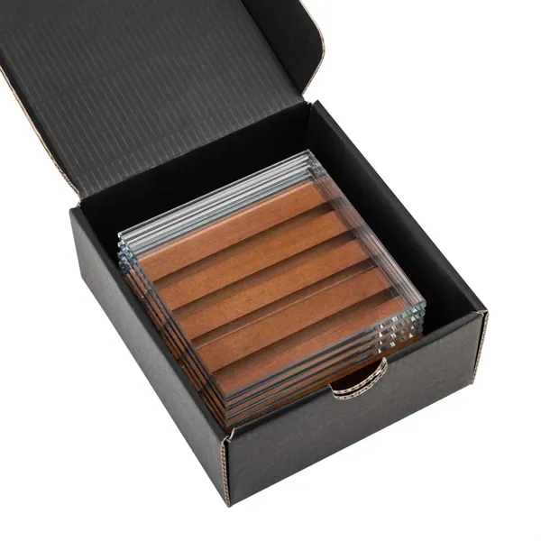 Rockford Coasters - Set of 4 on Brolin Walnut