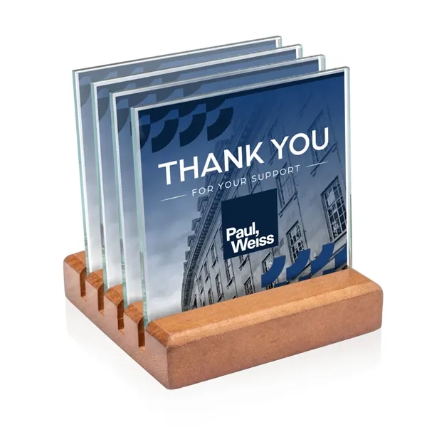 Rockford VividPrint™ Coasters - Set of 4 on Brolin Walnut