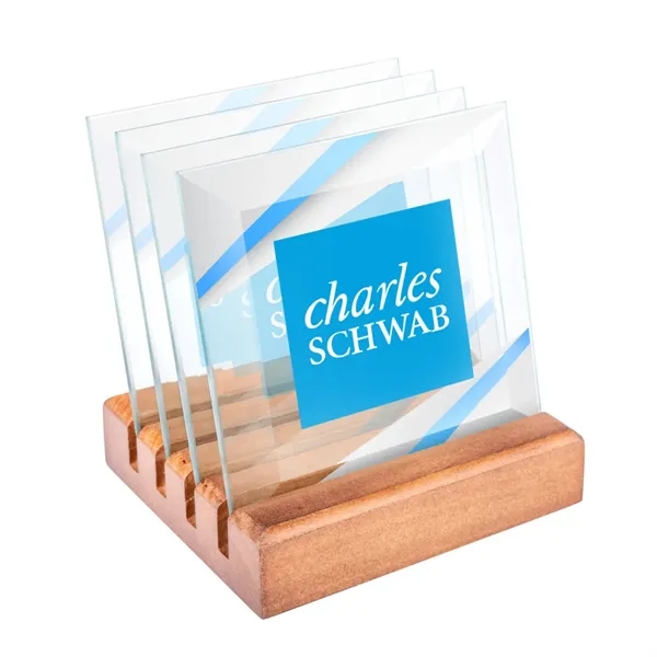 Talbot VividPrint™ Coasters - Set of 4 on Walnut
