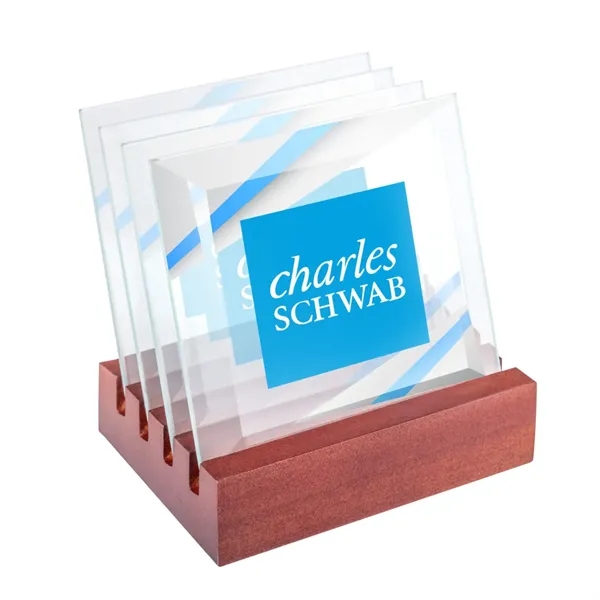 Talbot VividPrint™ Coasters - Set of 4 on Rosewood
