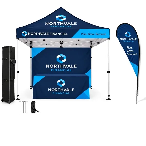 Deluxe Tent Flag Package, 10' Premium sublimated Kit