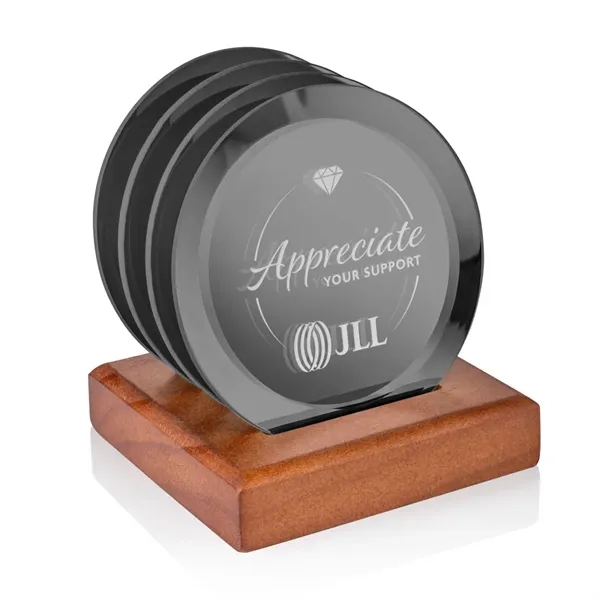 Custom Aladdin Coasters - Set of 4 on Walnut