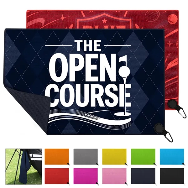 Magnetic Golf Towel With Carabiner Clip 15.7"x23.6"