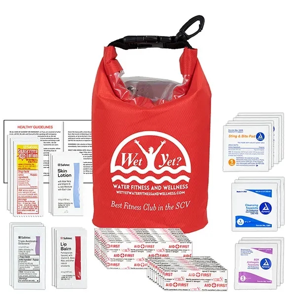 40 Piece First Aid Kit in Water Resistant Dry Bag - ASHLAND