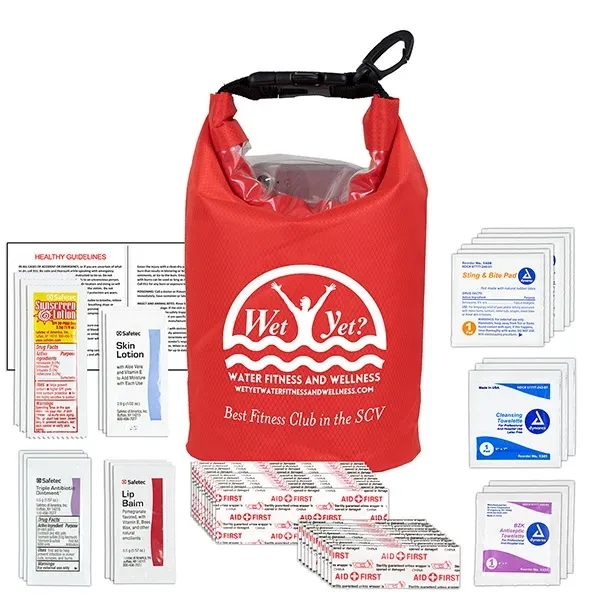 40 Piece First Aid Kit in Water Resistant Dry Bag - ASHLAND