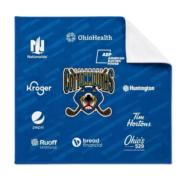 Full Bleed Sublimated  Microfiber Rally Towel, 15x15