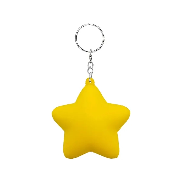 Custom Star Shaped Squeeze Ball with Keychain