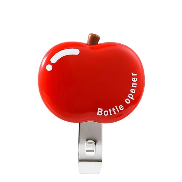 Custom 3 in 1 Apple Magnetic Bottle Opener Bag Clip Fridge Magnet