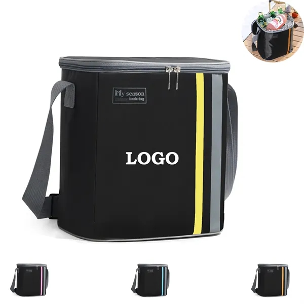 Small Square Cooler Bag Lunch Box with Shoulder Strap