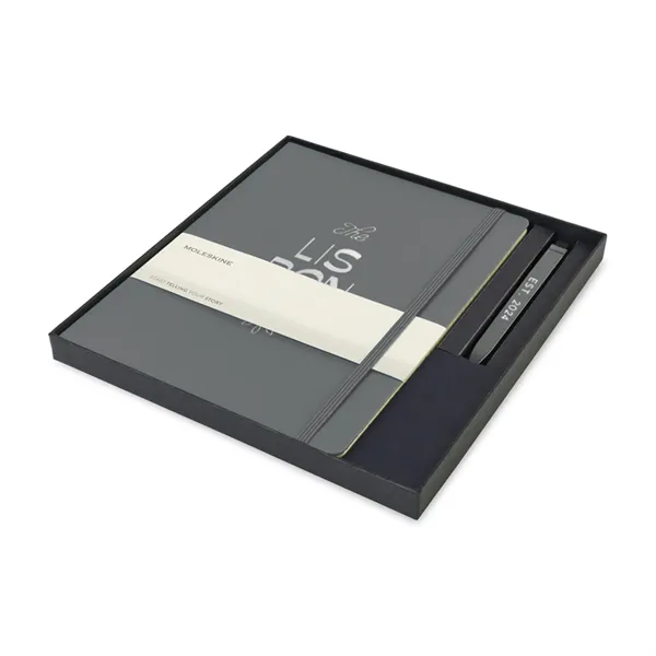 Moleskine® X-Large Notebook and GO Pen Gift Set