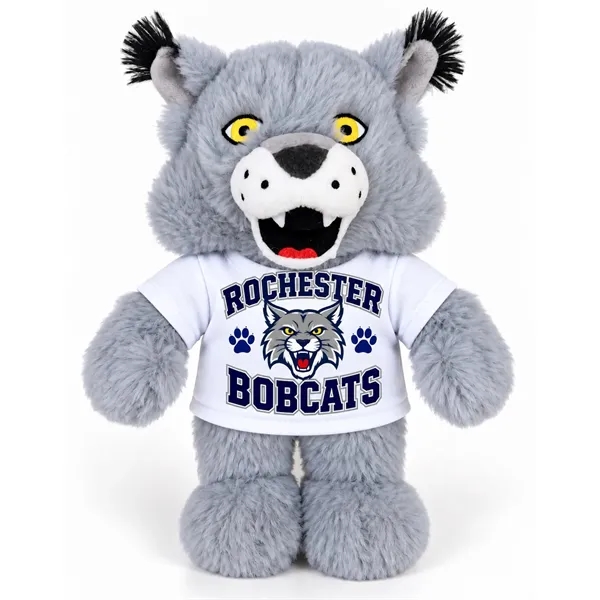 Super Soft Stuffed Animal 8" Gray Bob Cat Wild Cat
