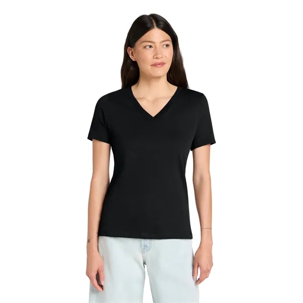 BELLA+CANVAS Women's Relaxed Jersey Short Sleeve V-Neck Tee.