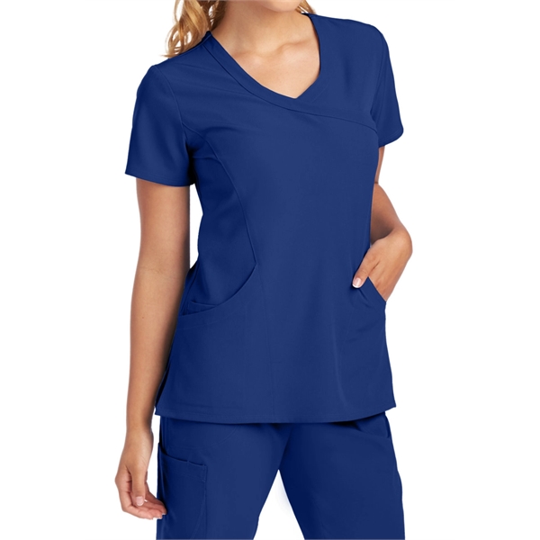 Barco Skechers Women's Reliance Mock Wrap Scrub Top - Barco Skechers Women's Reliance Mock Wrap Scrub Top - Image 13 of 14