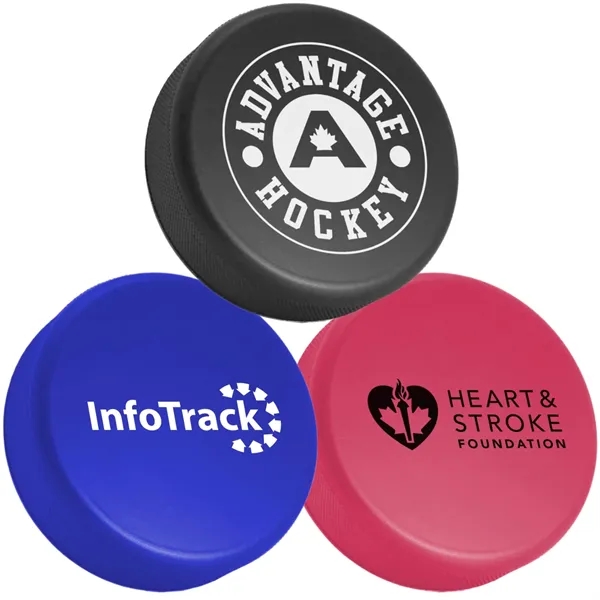 Hockey Puck Stress Reliever - black or pink