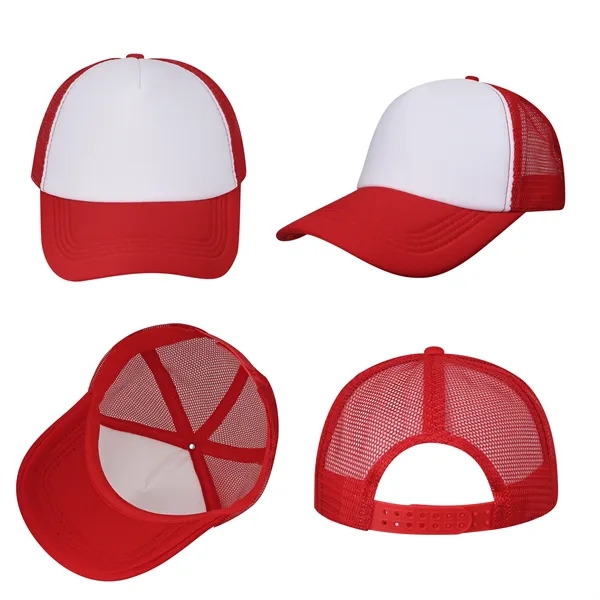 5 Panel Two Tone Mesh Back Trucker Cap