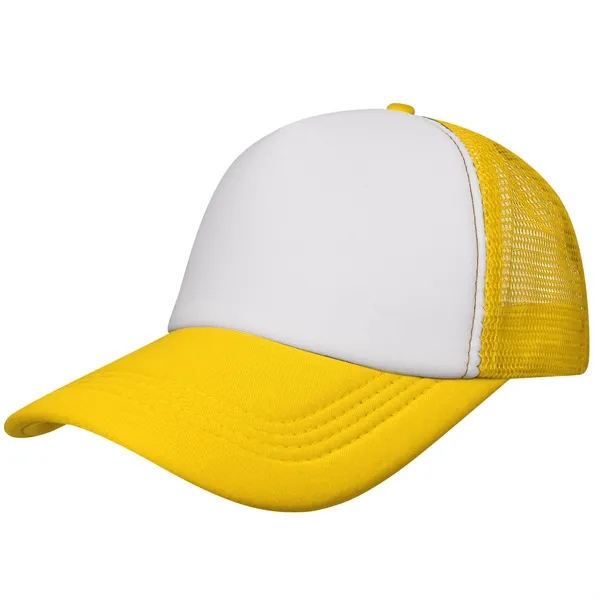 5 Panel Two Tone Mesh Back Trucker Cap