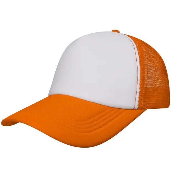 5 Panel Two Tone Mesh Back Trucker Cap