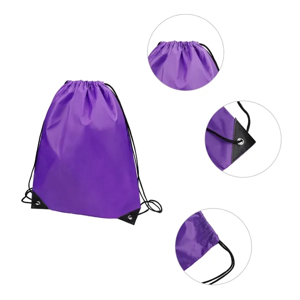 13.4"x16.5" Polyester Sports Drawstring Backpack Cinch Bag