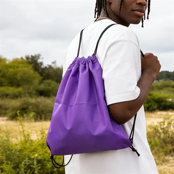 13.4"x16.5" Polyester Sports Drawstring Backpack Cinch Bag