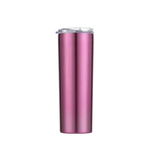 20 Oz Stainless Steel Insulated Skinny Tumbler W/ Slid Lid