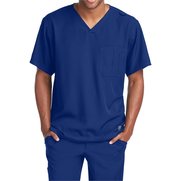 Barco Skechers Men's Structure V-Neck Chest Pocket Scrub Top - Barco Skechers Men's Structure V-Neck Chest Pocket Scrub Top - Image 13 of 14