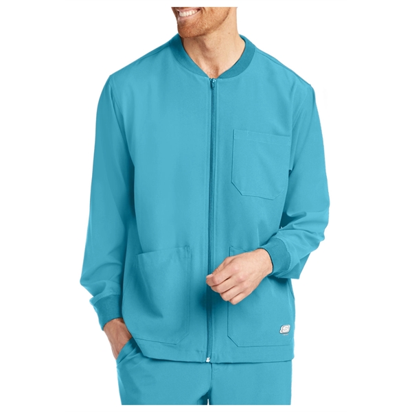 Barco Skechers Men's Structure Zip Front Sport Scrub Jacket - Barco Skechers Men's Structure Zip Front Sport Scrub Jacket - Image 12 of 16