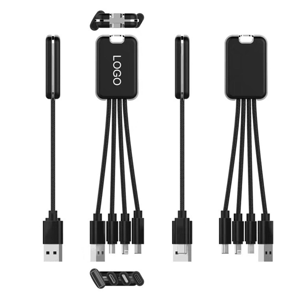 4-in-1 Logo Lighting Charging Cable - 4-in-1 Logo Lighting Charging Cable - Image 1 of 7