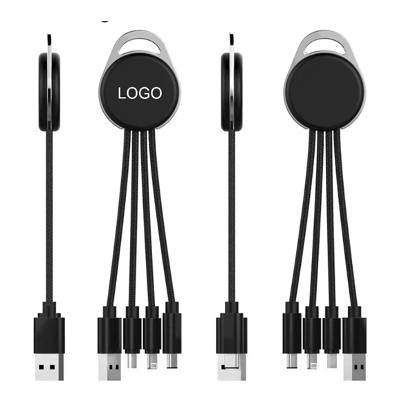 4-in-1 Logo Lighting Charging Cable - 4-in-1 Logo Lighting Charging Cable - Image 2 of 7