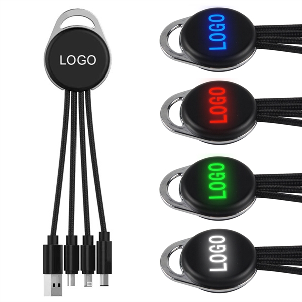 4-in-1 Logo Lighting Charging Cable - 4-in-1 Logo Lighting Charging Cable - Image 4 of 7