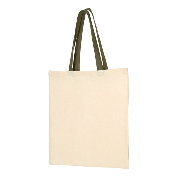 Q-Tees Economical Tote with Contrast-Color Handles - Q-Tees Economical Tote with Contrast-Color Handles - Image 1 of 66