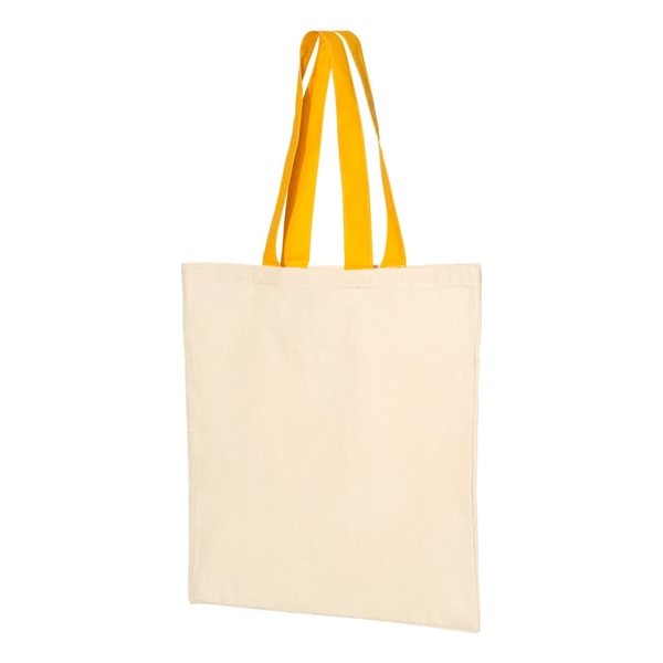 Q-Tees Economical Tote with Contrast-Color Handles - Q-Tees Economical Tote with Contrast-Color Handles - Image 6 of 66