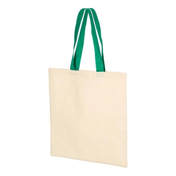 Q-Tees Economical Tote with Contrast-Color Handles - Q-Tees Economical Tote with Contrast-Color Handles - Image 8 of 66