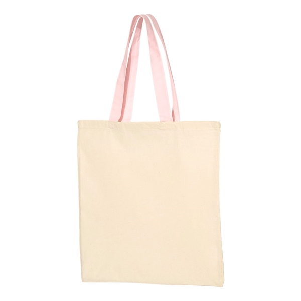 Q-Tees Economical Tote with Contrast-Color Handles - Q-Tees Economical Tote with Contrast-Color Handles - Image 10 of 66