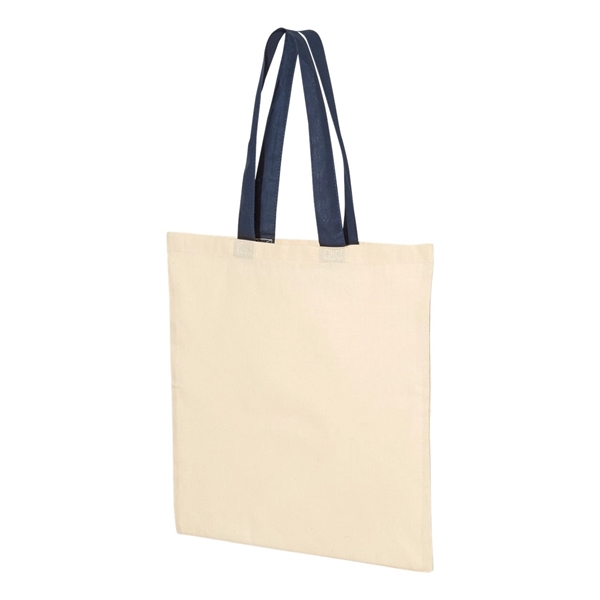 Q-Tees Economical Tote with Contrast-Color Handles - Q-Tees Economical Tote with Contrast-Color Handles - Image 13 of 66