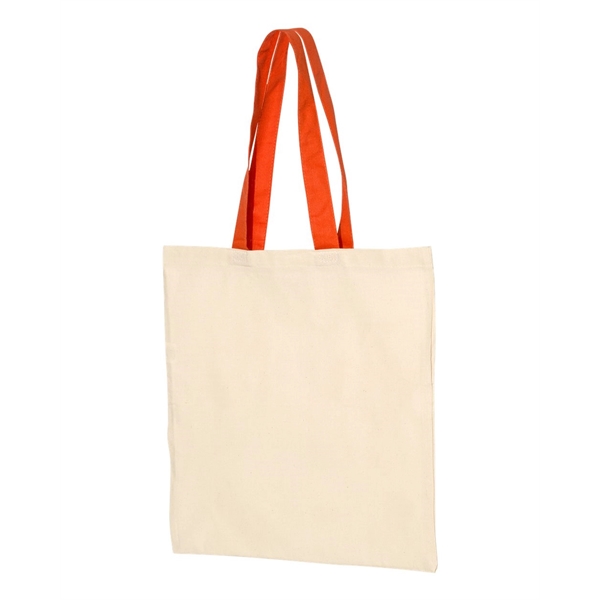 Q-Tees Economical Tote with Contrast-Color Handles - Q-Tees Economical Tote with Contrast-Color Handles - Image 14 of 66