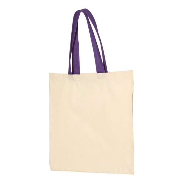 Q-Tees Economical Tote with Contrast-Color Handles - Q-Tees Economical Tote with Contrast-Color Handles - Image 15 of 66